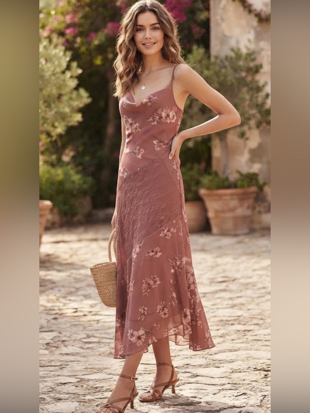 Sincerely Jules Asymmetrical Floral Lace  Dress